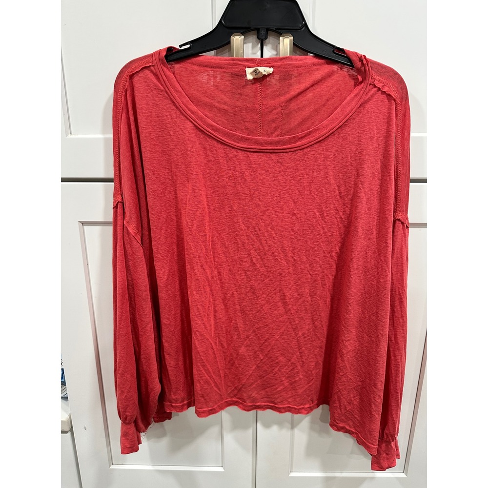 POL Studio Coral Long Sleeve Balloon Sleeve Casual Top Women's Size L